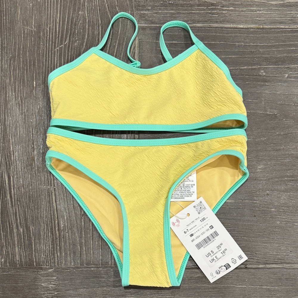 Zara Kids Swim Bikini - Yellow and Aqua